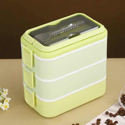 304 stainless steel lunch bento box heating portable fast food insulation multi-layer microwave lunch box eprolo