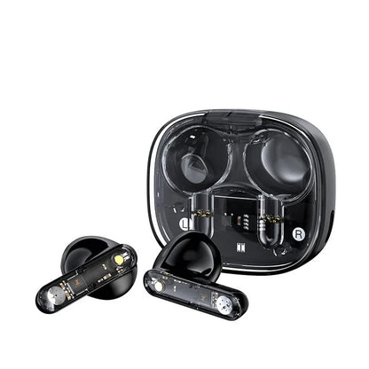 Bluetooth earphones with transparent compartment for hanging rope, wireless Bluetooth earphones with ultra long battery life - Shello's Creative Boutique