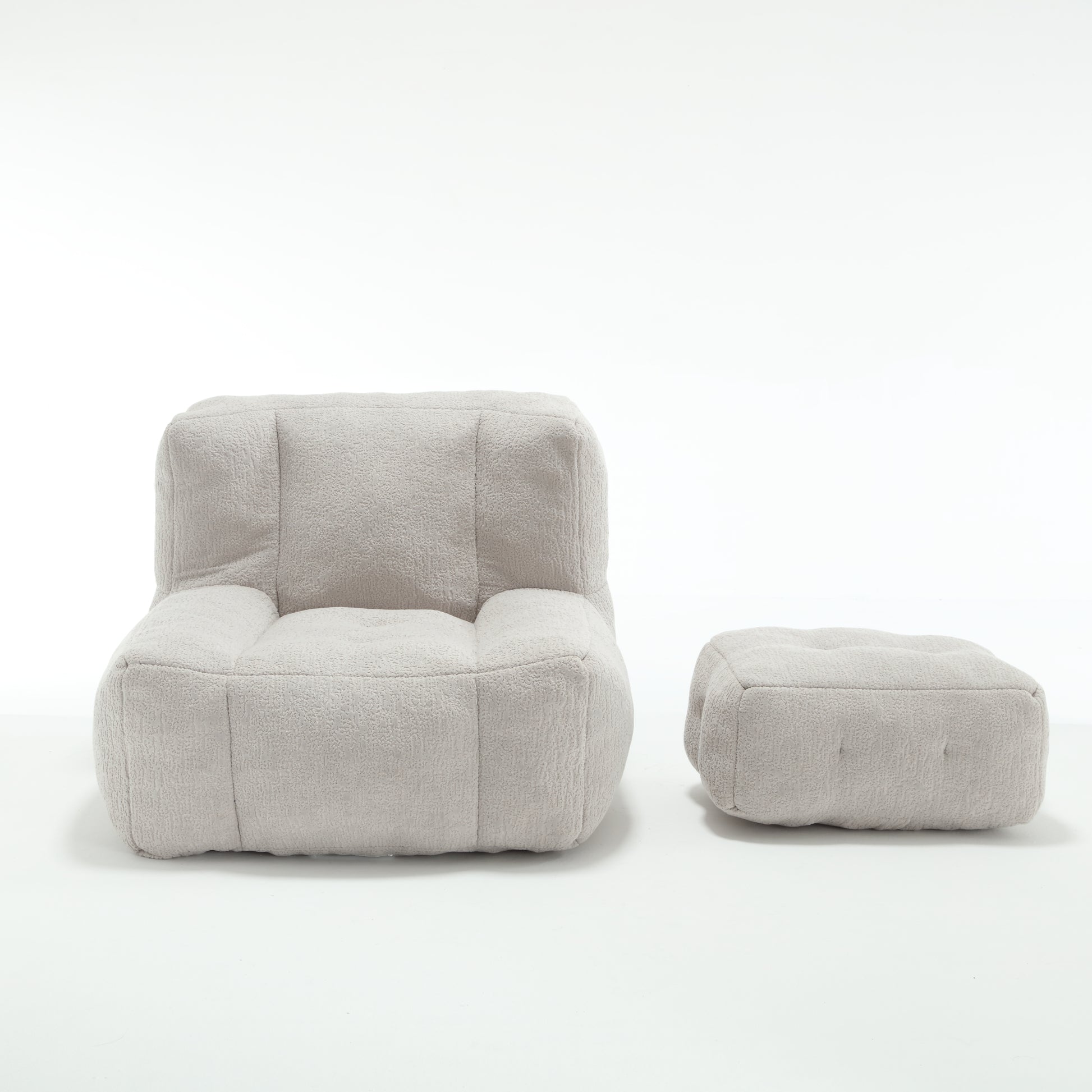 Fluffy bean bag chair Super soft couch chair with memory foam and footstool Indoor modern focus bean bag chair eprolo