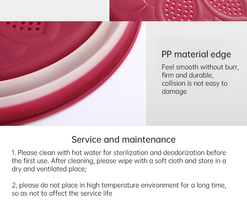 Collapsible Microwave Cover Lid Folding Plate Cover Colander Strainer Fruit Vegetables Washing Basket Plate Lid Kitchen Tools eprolo