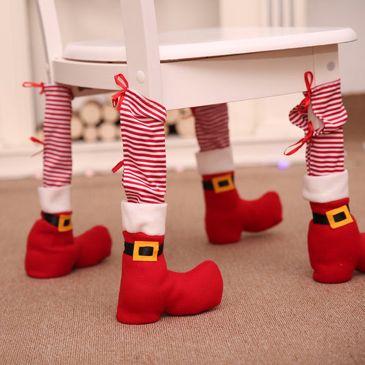 Christmas decorative items, table legs, home decor, dining table and chair protective covers, chair legs, Christmas chair covers Shello Creative Boutique