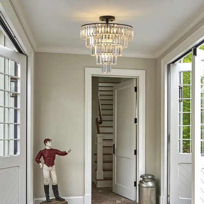 Black Large Crystal Chandelier – A Statement of Luxury & Elegance - Shello's Creative Boutique