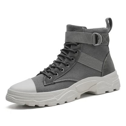 High top Martin boots for teenagers, fashionable and trendy casual board shoes, round toe lace up shoes for men - Shello's Creative Boutique