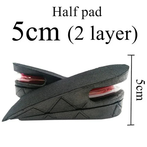 3-7.5cm Invisible Height Increase Insole Cushion Height Lift Adjustable Cut Shoe Heel Insert Taller Support Absorbant Foot Pad - Shello's Creative Boutique