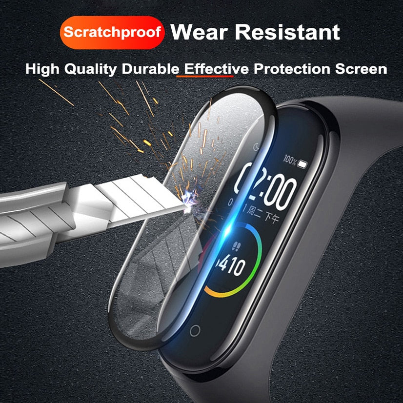 3D Protective Glass for Xiaomi mi band 4 5 glass film for Mi band5 Smart Watchband 4 5 Soft Screen Protector Film For mi band 4 eprolo