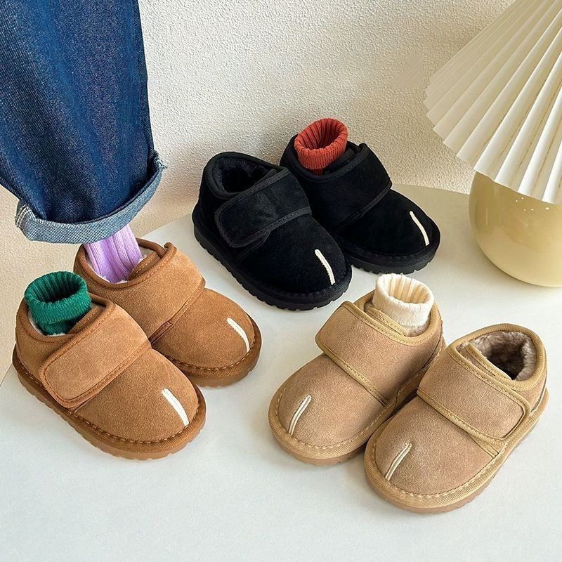 Baby Cotton Shoes Autumn/Winter New Children's Velvet Shoes Men's and Women's Shoes Fake Split Toe Snow Boots eprolo
