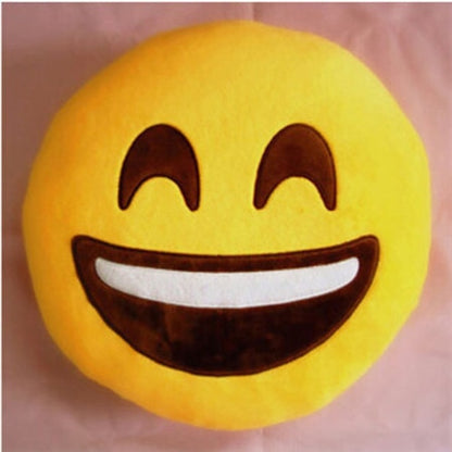 Adorable Emoji Face Pillow - 30cm Round Cushion for Kids & Adults