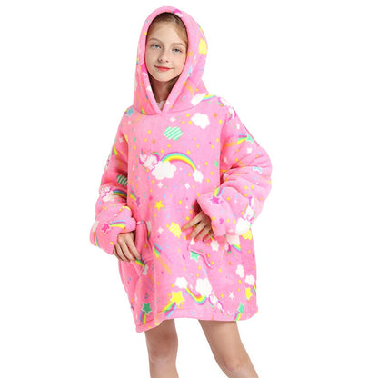 Homewear Plush Fleece Sherpa Blanket  Girls Sleepwear Homewear Fleece Warm Sherpa Blanket eprolo