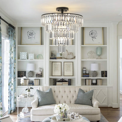 Black Large Crystal Chandelier – A Statement of Luxury & Elegance - Shello's Creative Boutique