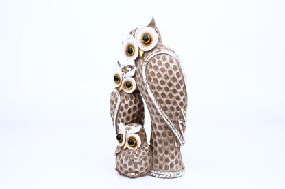 Modern minimalist three family owl animal light luxury decorations, home decor, living room, desk crafts eprolo