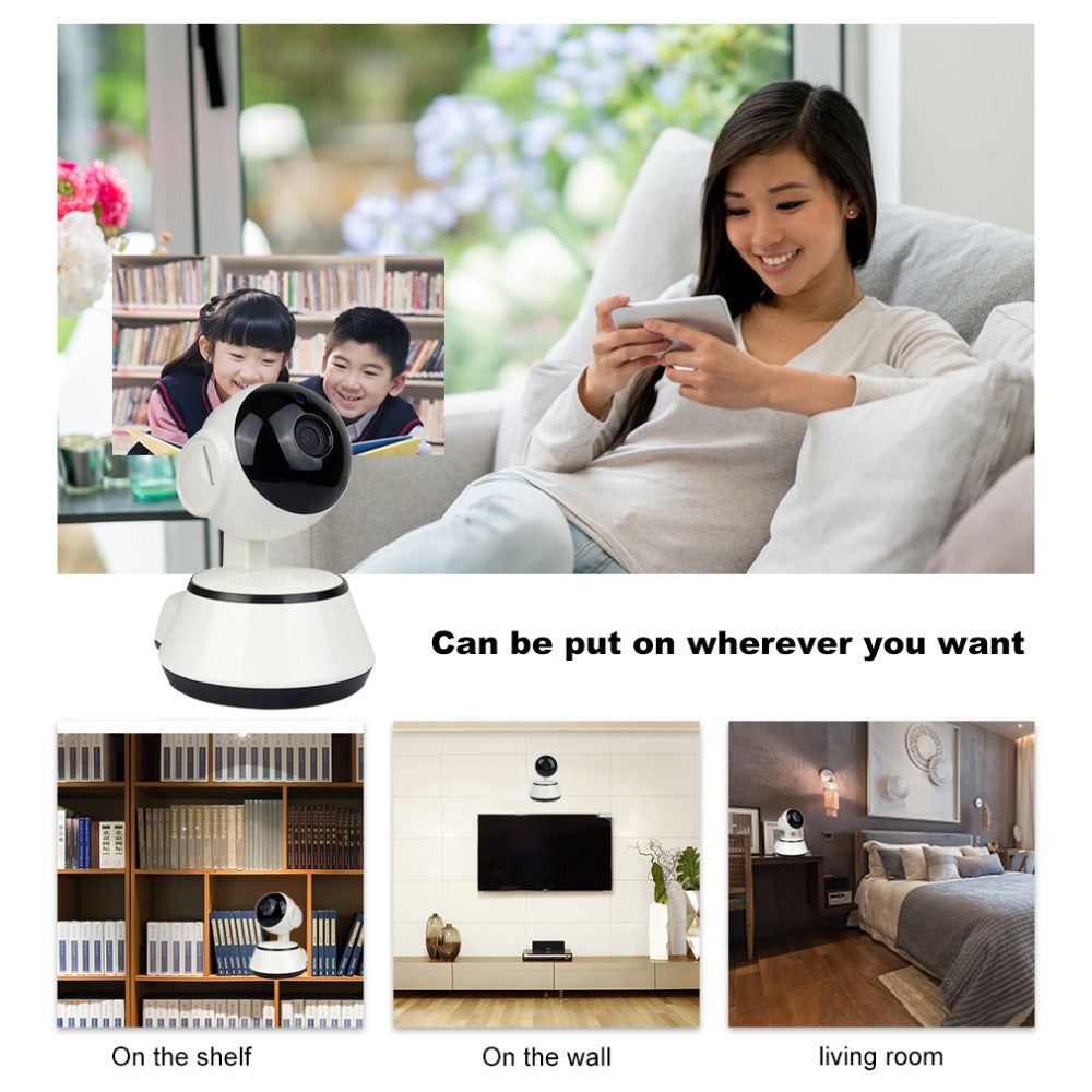 Baby Monitor Portable WiFi IP Camera 720P HD Wireless Smart Baby Camera Audio Video Record Surveillance Home Security Camera eprolo