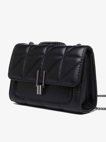Diamond Chain Shoulder Bag - Fashionable Crossbody Bag with Large Capacity