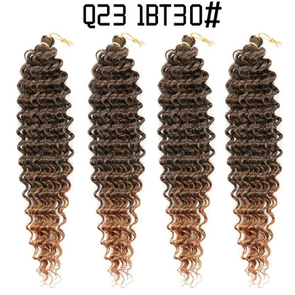 African crochet hair wig Deep Wave hair Latin American curly braided hair fluffy - Shello's Creative Boutique