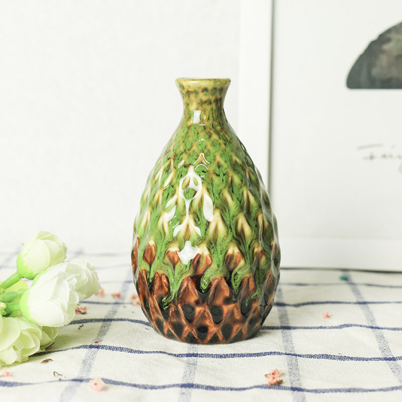 Ceramic Aromatherapy Bottle Creative Home Mini Ceramic Vase Ornament Decoration Hydroponic Small Vase Concave Bottle Convex Bottle eprolo