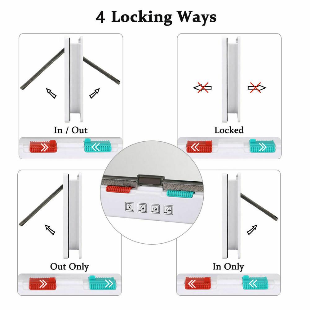 Dog Cat lock Flap Door ABS durable Puppy Pet Door 4 Way Security Lock Gate indoor use Pet Supplies eprolo