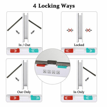 Dog Cat lock Flap Door ABS durable Puppy Pet Door 4 Way Security Lock Gate indoor use Pet Supplies eprolo