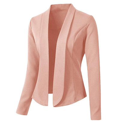 Blazers Women Fashion Solid Tops Long Sleeve Jacket Ladies Office Wear - Shello's Creative Boutique