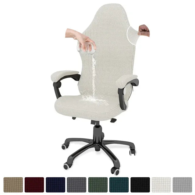 4pcs/set Gaming Chair Cover with Armrest Polar Fleece Water Repellent Office Seat Cover for Computer Armchair Dust-proof Home eprolo