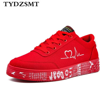 TYDZSMT Fashion Women Vulcanized Shoes Sneakers Ladies Lace-up Casual Shoes Breathable Canvas Lover Shoes Graffiti Flat - Shello's Creative Boutique