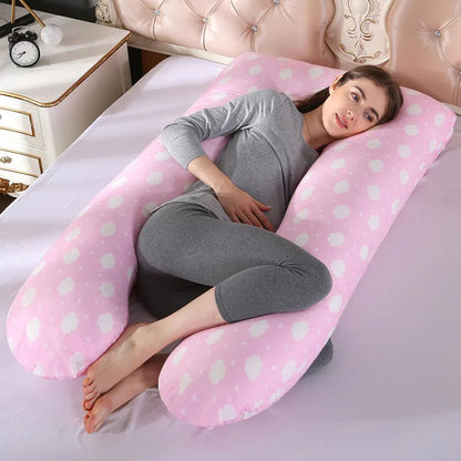Pregnancy Pillow Bedding Full Body Pillow for Pregnant Women Comfortable U-Shape Cushion Long Side Sleeping Support Pillows - Shello's Creative Boutique