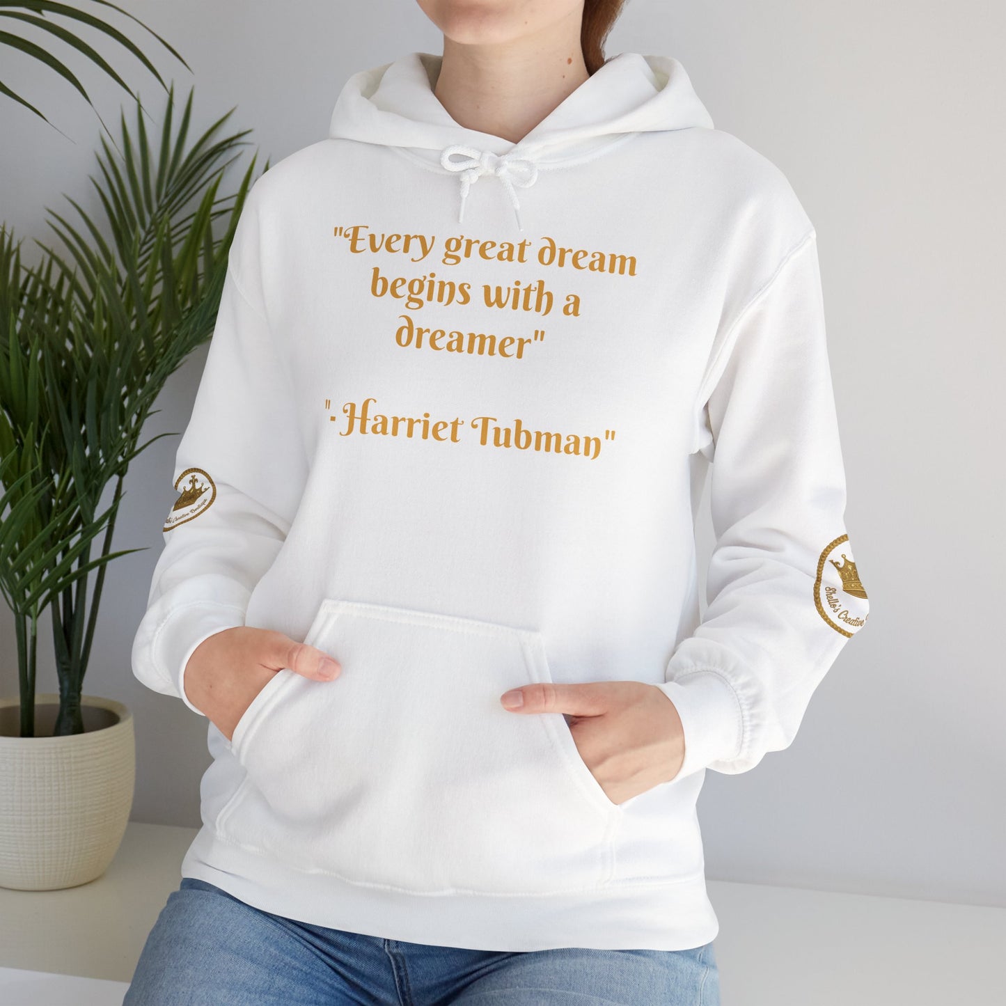 Harriet Tubman Quote Hoodie | "Every Great Dream Begins With a Dreamer" | Unisex Pullover