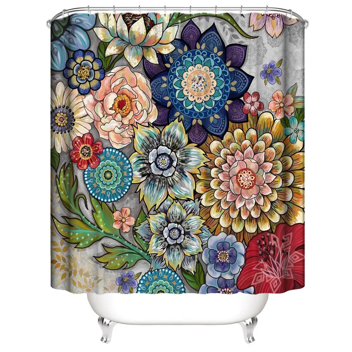 Bohemian Style 3D Digital Printing Waterproof and Mould Proof Shower Curtain Bathroom Shower Curtain - Shello's Creative Boutique