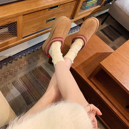 Supermodel Celebrities' Low Cut Ethnic Wind & Snow Boots – Chic, Cozy & Fashion-Forward - Shello's Creative Boutique