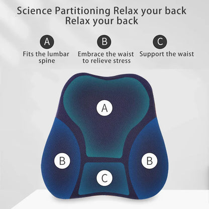 Summer Office Cushion Lumbar Back Support One Set Of Sedentary Gods Memory Foam Seat Cushion Chair Pad - Shello's Creative Boutique