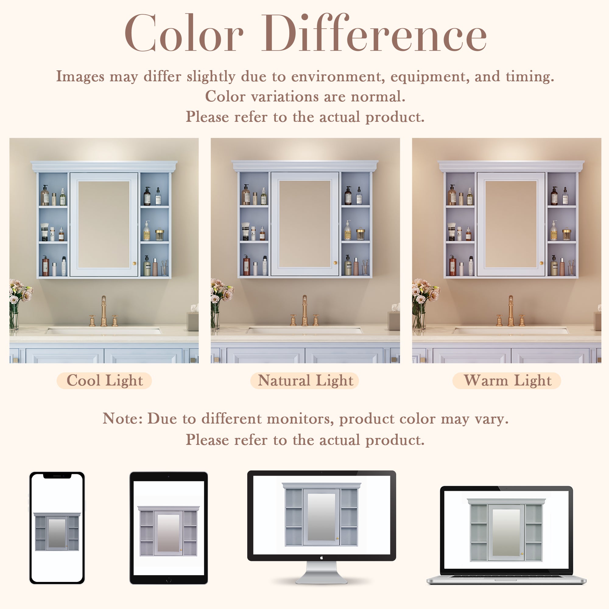 35'' x 28'' Blue Wall Mounted Bathroom Storage Cabinet with Mirror Door, Modern Bathroom Wall Cabinet with Mirror eprolo