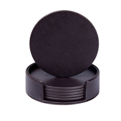 Creative PU leather coaster Exquisite insulated tea water cushion Square leather coaster - Shello's Creative Boutique