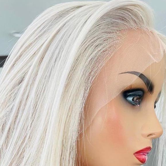 Women's Chemical Fiber Front Lace Wig Straight Hair Short Hair Headset Natural Hairline Wig Shello Creative Boutique