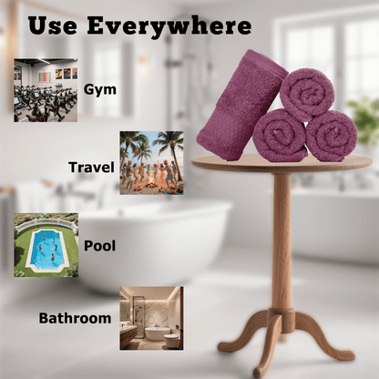 Bath Towel Set - Cotton Blend, Absorbent & Soft