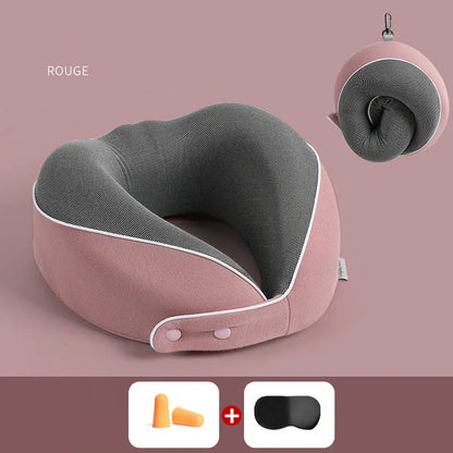 U Shaped Pillow Memory Cotton Travel Pillows, Nap Pillows, Neck Protection, Portable - Shello's Creative Boutique