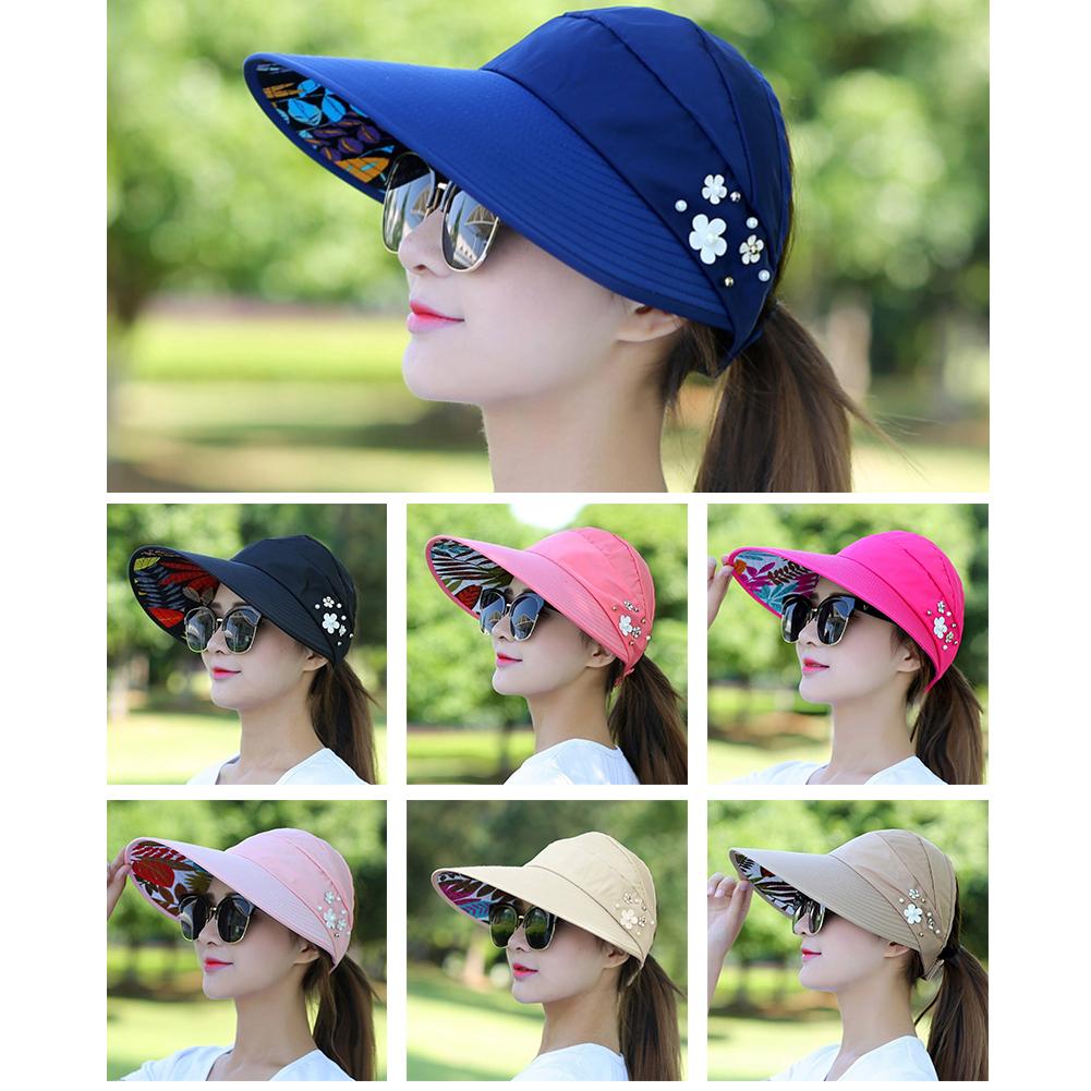 Women's Summer Casual All-match Going Out Ultraviolet-proof Korean Style Folded Sun Block Hat Breathable And Light eprolo