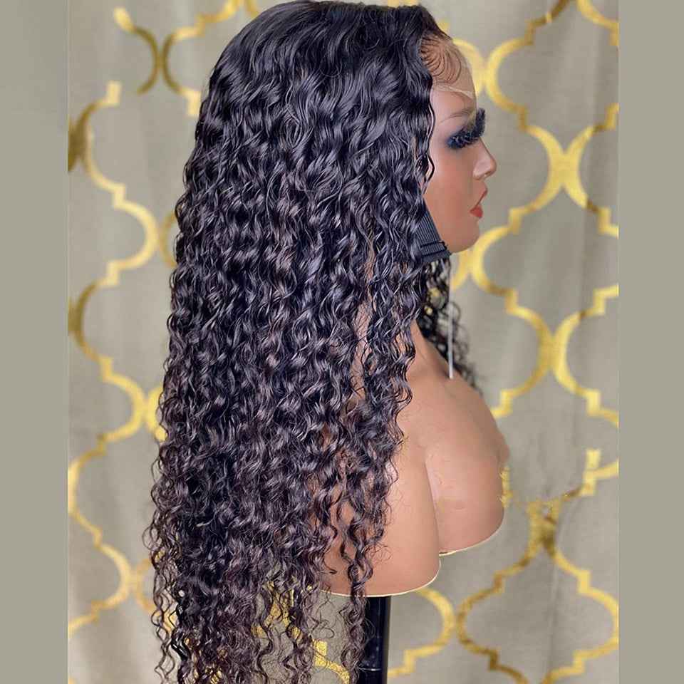 Wig Ladies Synthetic Front Lace Curly High Temperature Silk Wig Headgear