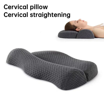 Bed Side Sleeping Pillow Neck Pain Relief Ergonomic Cervical Memory Foam Pillow - Shello's Creative Boutique