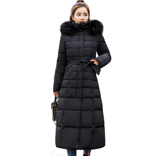 Slim Women Winter Jacket Cotton Padded Warm Thicken Ladies Coat Long Coats Parka Womens Jackets - Shello's Creative Boutique
