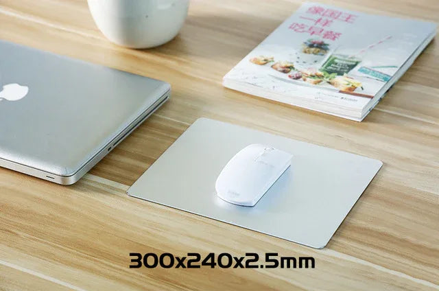 Aluminum Alloy Smooth Mouse Pad 240x180/300mm Hard Metal Slim Desk Mat Rubber Anti-slip Bottom Speed Control Mousepad For Gaming - Shello's Creative Boutique