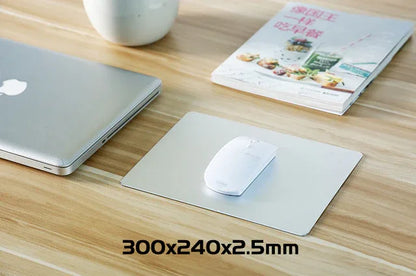 Aluminum Alloy Smooth Mouse Pad 240x180/300mm Hard Metal Slim Desk Mat Rubber Anti-slip Bottom Speed Control Mousepad For Gaming - Shello's Creative Boutique