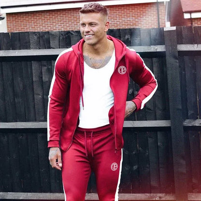 Sport Man Tracksuit Running Gym Men Set Sport Clothing Set Joggers Fitness Bodybuilding Sports Suits Mens Hoodie+Pants Suit Men - Shello's Creative Boutique