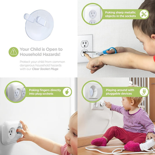 10pcs Outlet Covers, Baby Proofing Safety Child Secure Electric Plug Protectors, With Hidden Handle Square Socket Covers, For Electrical Outlets Baby Safety Plug Covers, For Kids Toddler Protection, Christmas, Halloween, Than Shello's Creative Boutique