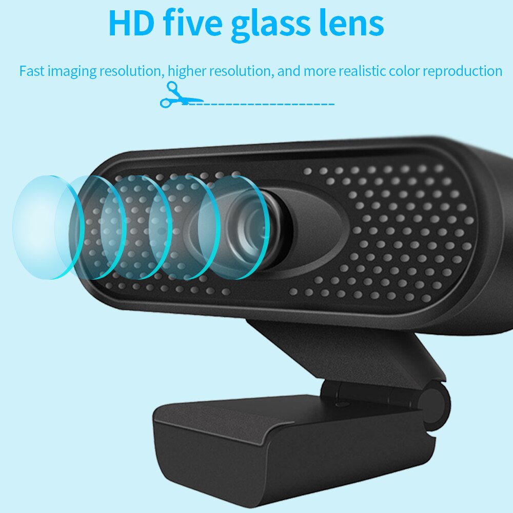 Professional HD 1080P USB Webcam with Microphone - Perfect for Work & Streaming