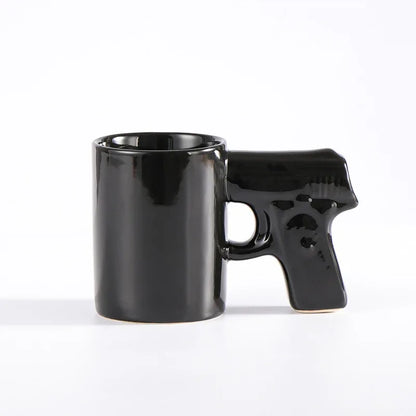 Creative Ceramic Cup Gold Silver Pistol Cup Gun Handle Mug Personalized Water Cup Coffee Cup 3D Modeling Cup Color Glaze Cup - Shello's Creative Boutique