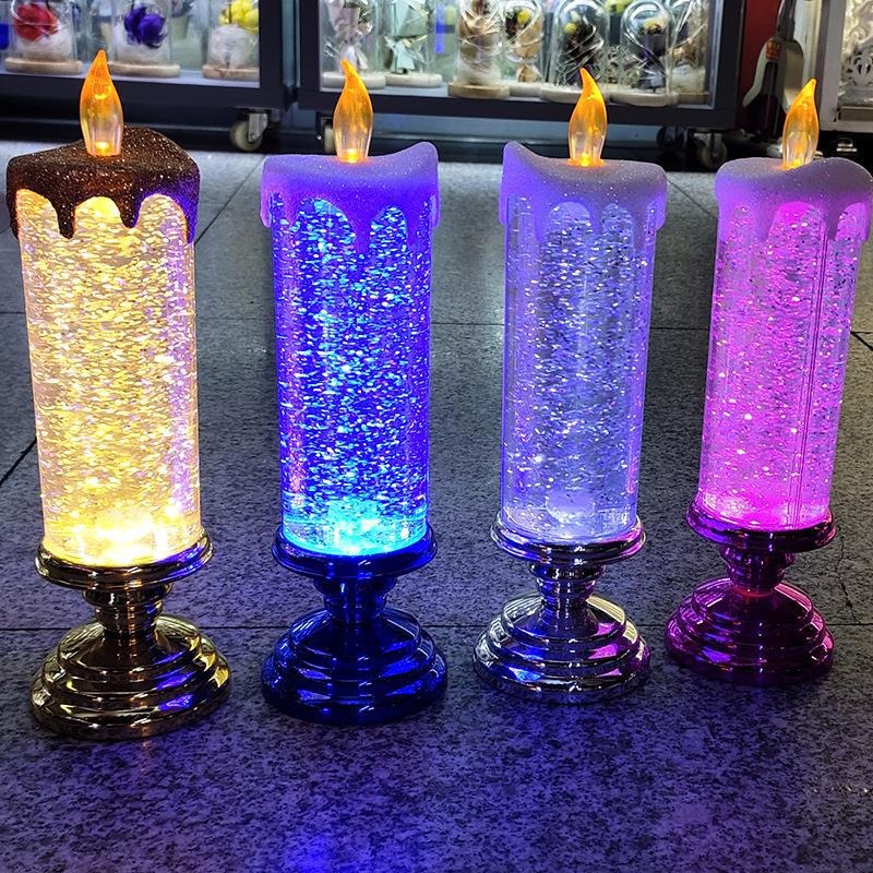 New European Decorative Crafts Night Lights Colorful Dream Crystal Candle Tourism Souvenir LED Night Lights eprolo