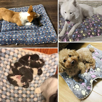 Soft Flannel Thickened Pet Soft Fleece Pad Pet Blanket Bed Mat For Puppy Dog Cat Sofa Cushion Home Rug Keep Warm Sleeping Cover eprolo