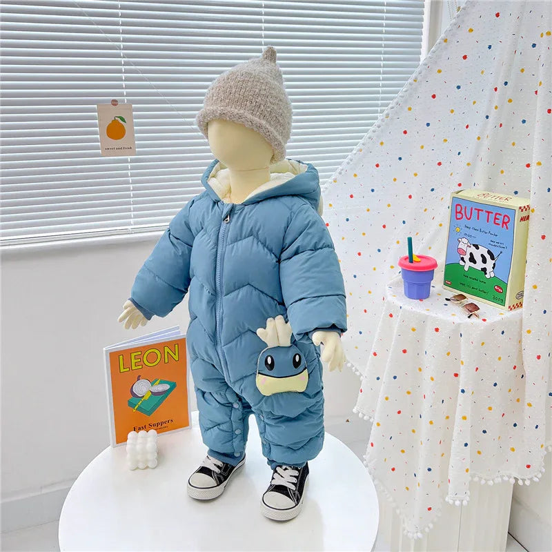 Newborn Baby Clothes Winter Climbing Clothes Baby Romper Boys And Girls One-Piece Suit Outer Wear - Shello's Creative Boutique