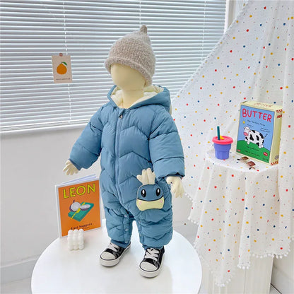 Newborn Baby Clothes Winter Climbing Clothes Baby Romper Boys And Girls One-Piece Suit Outer Wear - Shello's Creative Boutique