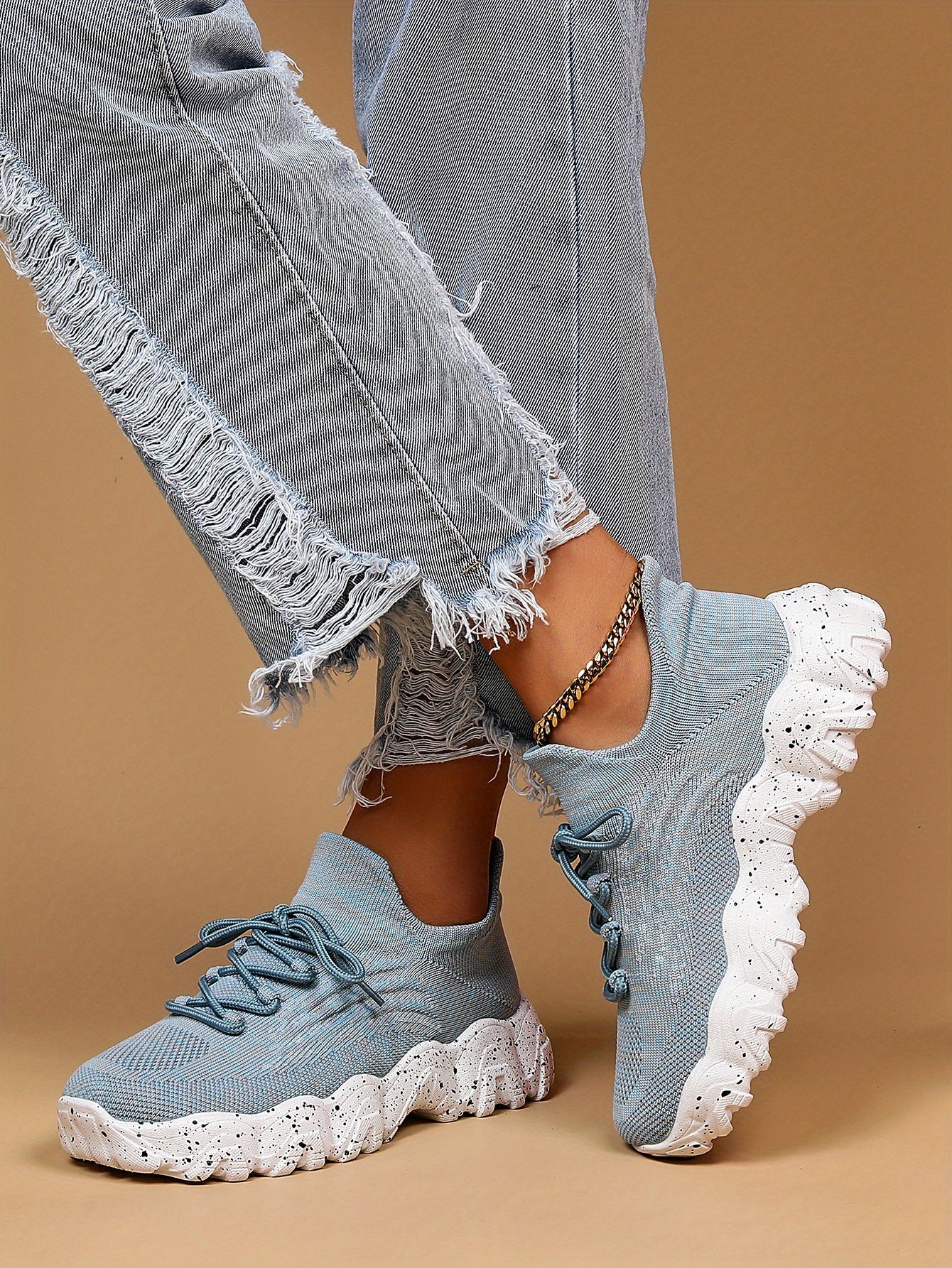 Women'S Casual Sports Sneakers, Striped Low Top Slip-On Shoes with Round Toe, Non-Slip Rubber Sole, Fabric Upper & Inner, All-Season Spring Footwear Shello's Creative Boutique