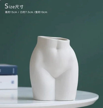 Human Body Shape Flower Vase – Nordic Ceramic Art - Shello's Creative Boutique