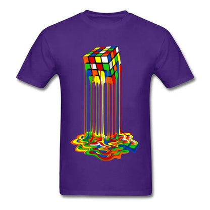 Good Quality Cube T-Shirts | Rainbow Abstraction Cube Sheldon Cooper T-Shirt | Big Discount - Shello's Creative Boutique